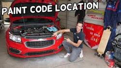 Chevrolet Cruze Paint Code Where Is It
