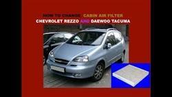 Chevrolet rezzo cabin air filter replacement