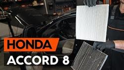 Honda accord 8 cabin air filter replacement