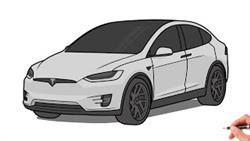 How To Draw Tesla Model X
