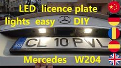 Mercedes GLK 220 License Plate Light Bulb Replacement
