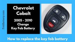 How To Change Battery In Chevrolet Cobalt Key
