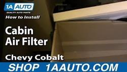 How To Change Cabin Air Filter On Chevrolet Cobalt
