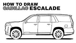 How to draw a Cadillac Escalade with a pencil