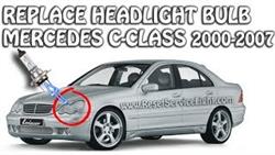 Mercedes C 203 Low Beam Bulb Replacement

