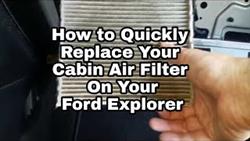Replacement Cabin Filter Ford Explorer 2018
